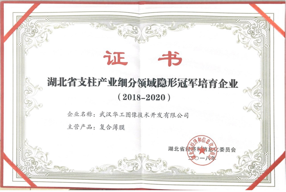 湖北省支柱產業細分領域隱形冠軍培育企業